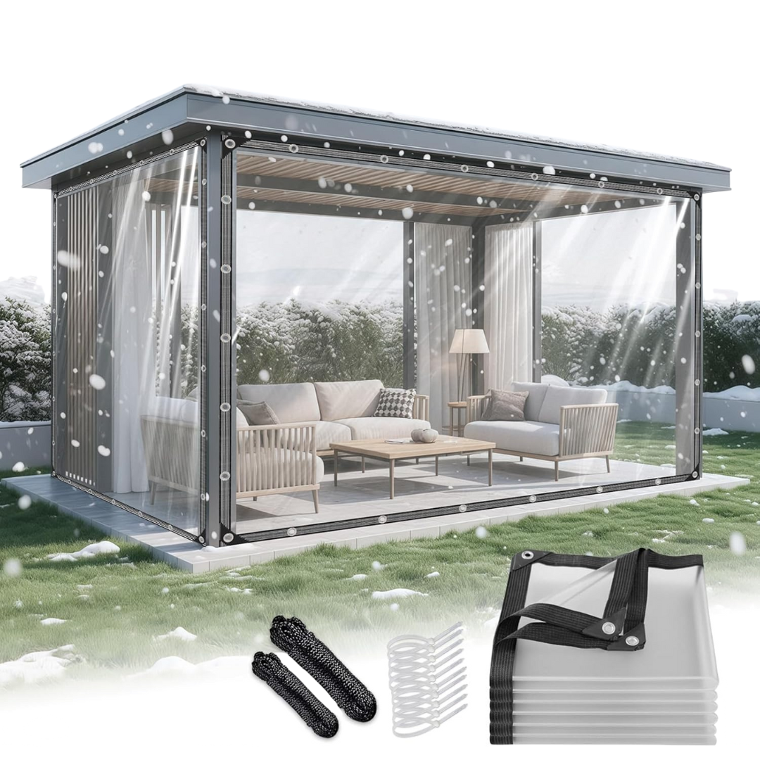 4FT x 6FT 14 MIL Heavy Duty Clear Vinyl Tarp