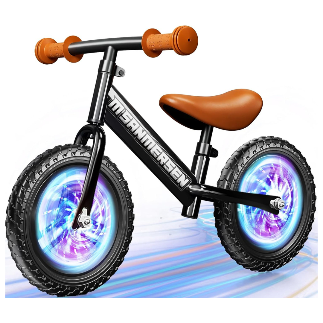 2-Pack Kids Colorful Lighting 12" No Pedal Balance Bicycle Bike