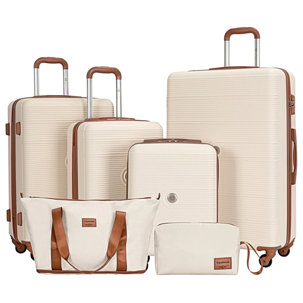 6-Piece Travelhouse Hardside Luggage Set with Spinner Wheels