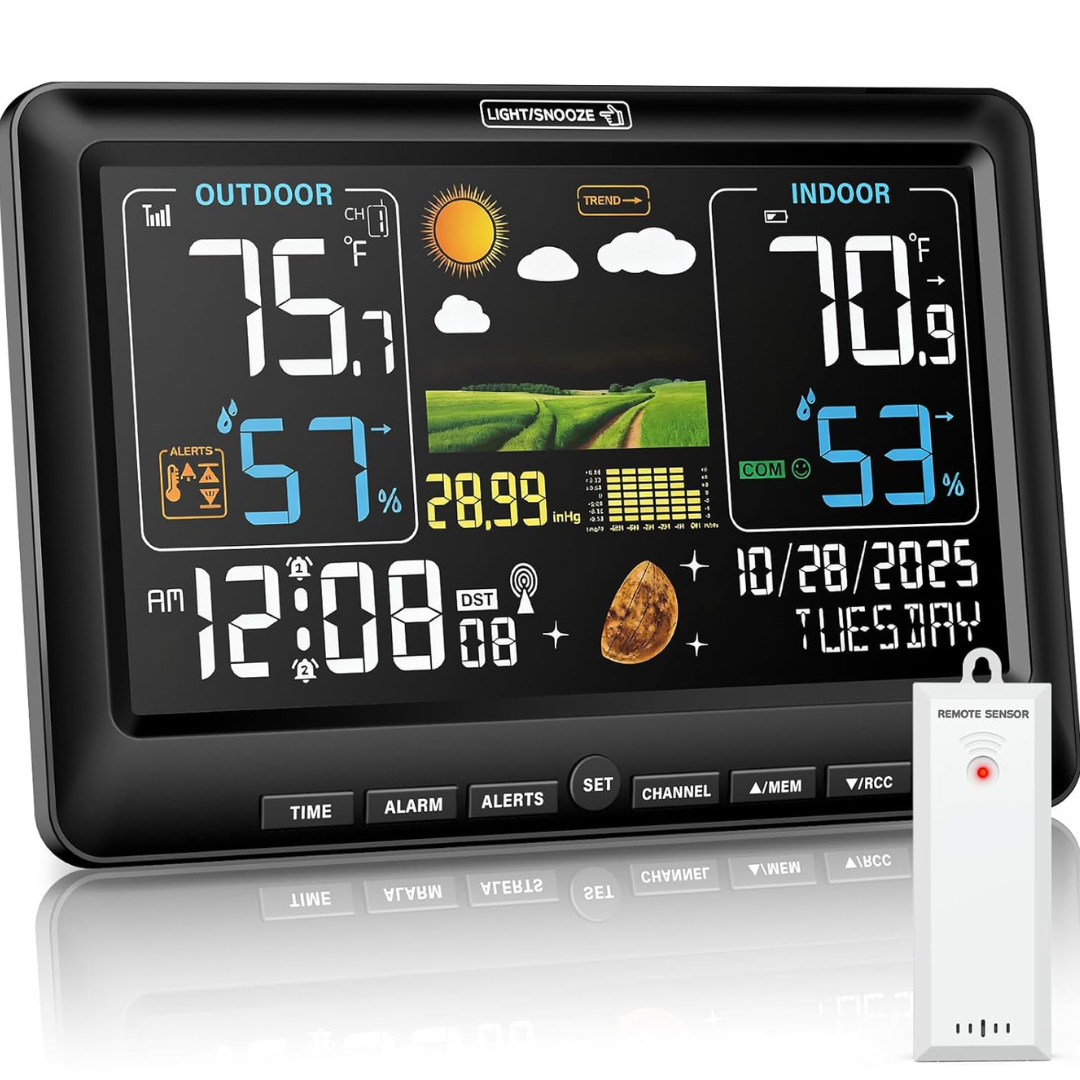 BluSon Weather Station Wireless Indoor Outdoor Thermometer