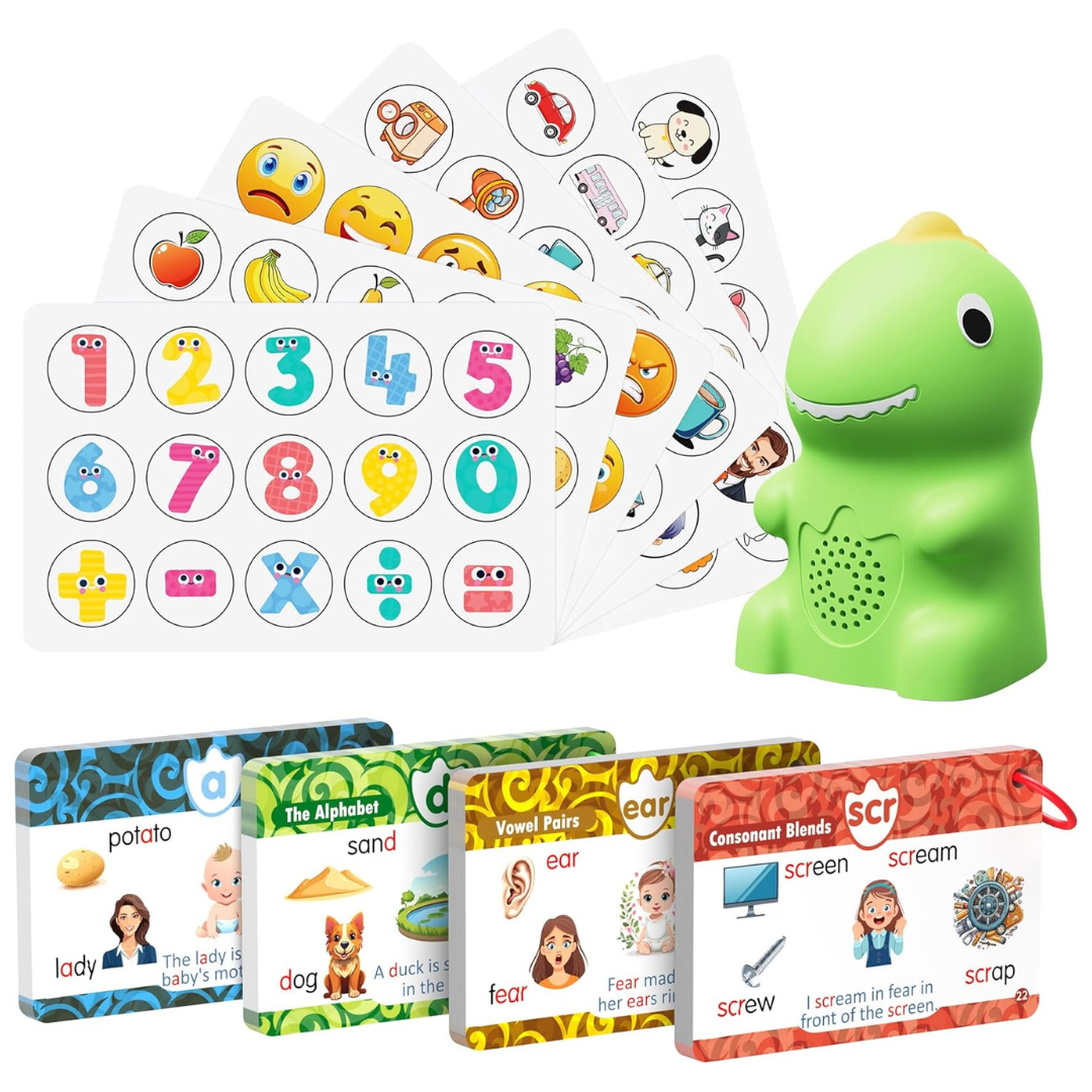 73-Piece Interactive Dinosaur Talking Pen With Phonics Flash Cards