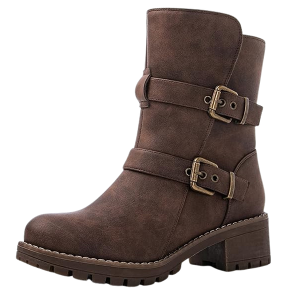 Globalwin Women's Faux Fur Combat Boots (Various Size)