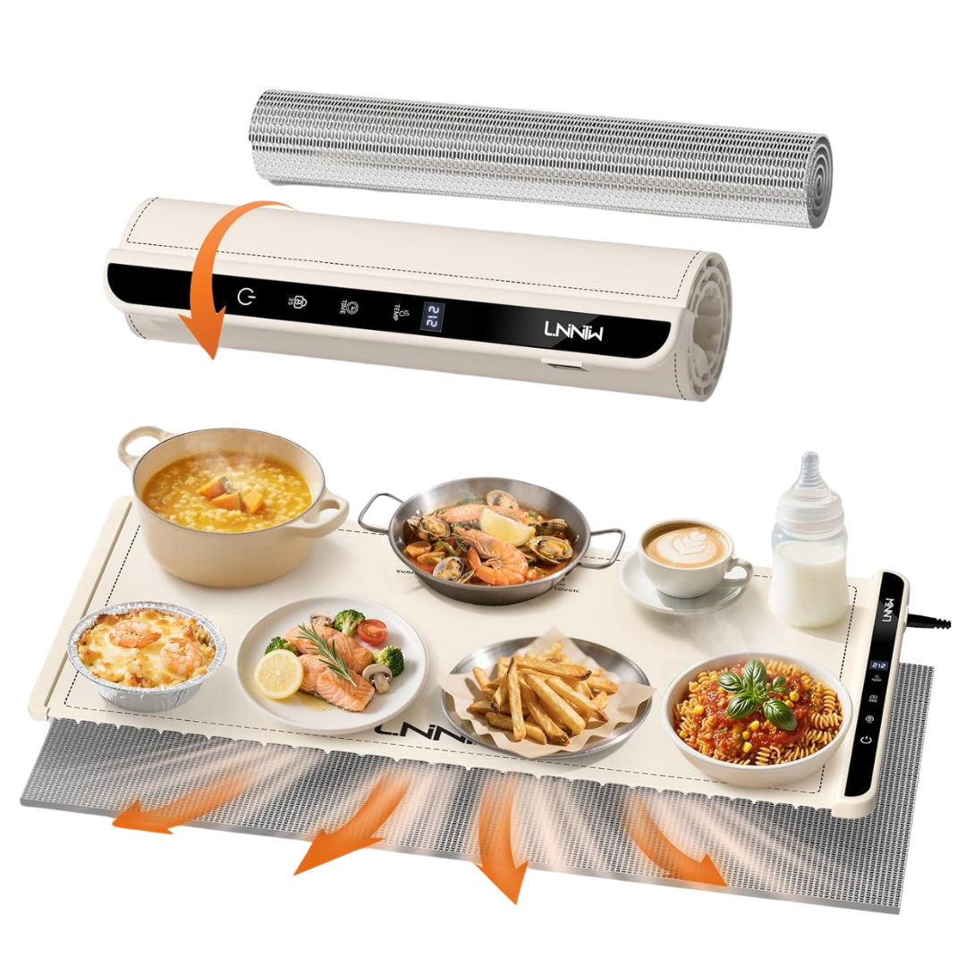 Extra Large Food Warming Mat With Heat-Resistant Pad