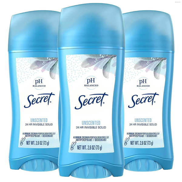3-Pack 2.6-Oz Secret Antiperspirant And Deodorant