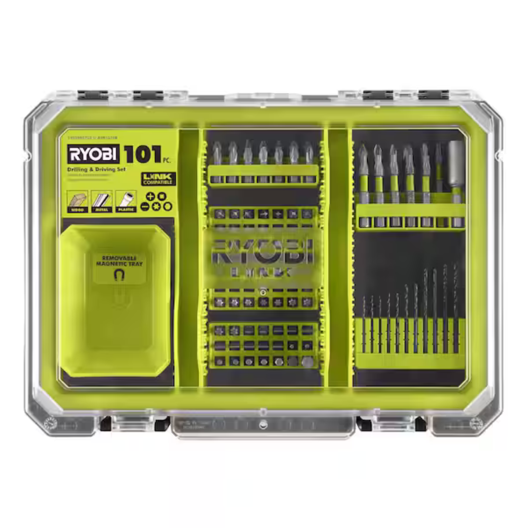 101-Piece Ryobi Drill & Driving Set With Organizer