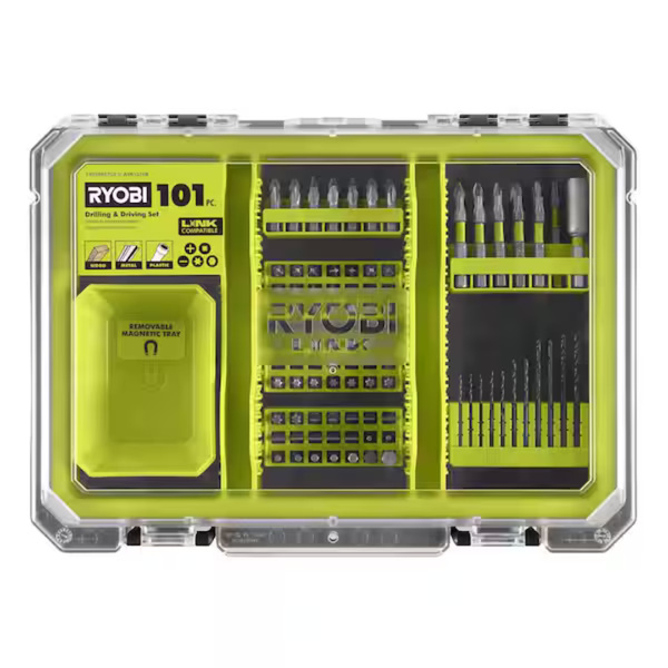 101-Piece Ryobi Drill & Driving Set With Organizer