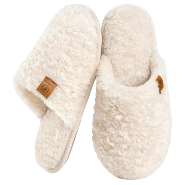 EverFoams Women's Fuzzy Slip-on Slippers