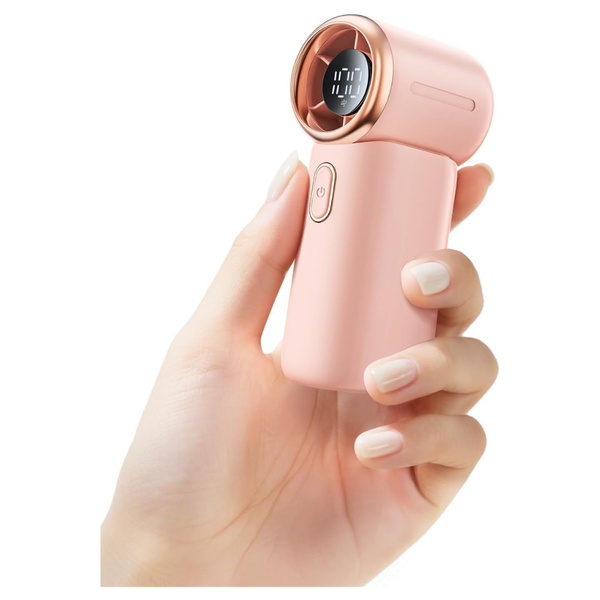 100-Speed Handheld Turbo Fan W/ Rechargeable Cooling