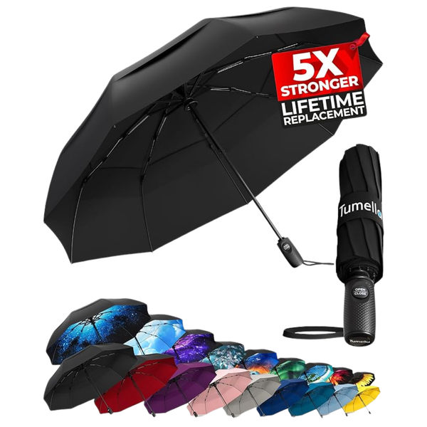Tumella Portable & Automatic Folding Rain Umbrella