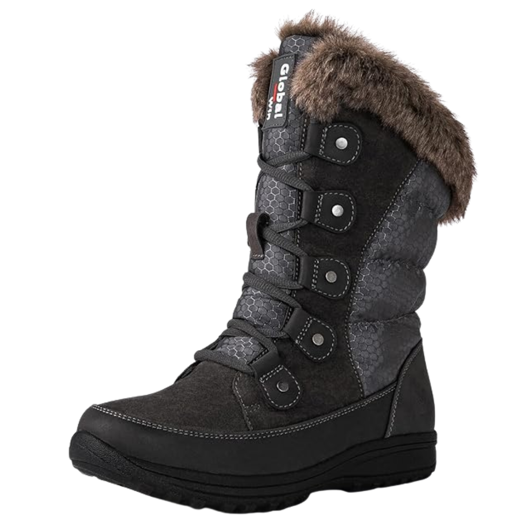 Globalwin Women's Warm Fur Lined Winter Snow Boots