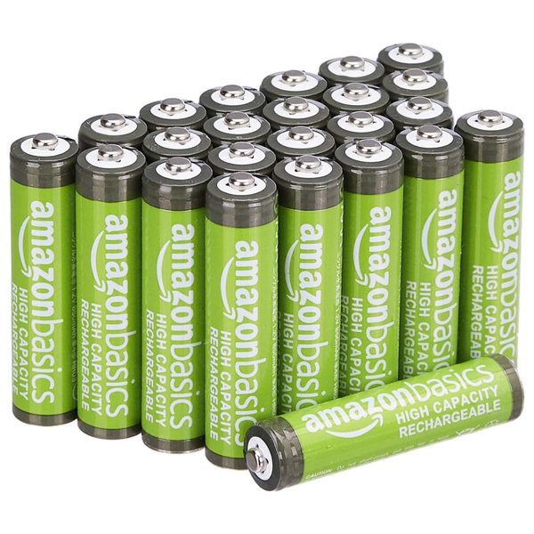 24-Pack Amazon Basics AAA High-Capacity 850 mAh Rechargeable Batteries