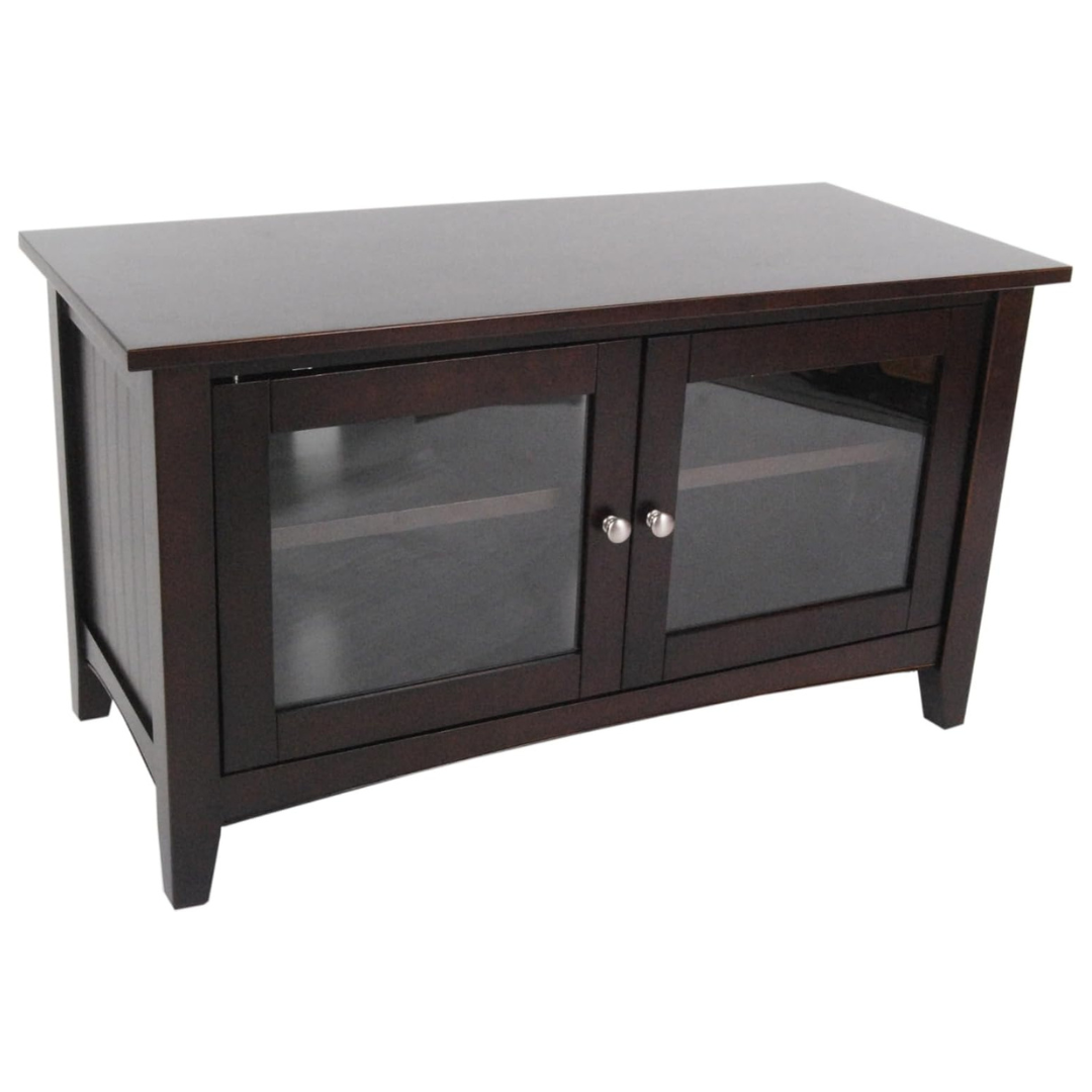 Alaterre Furniture Shaker Cottage 36'' TV Stand W/ Glass Cabinet