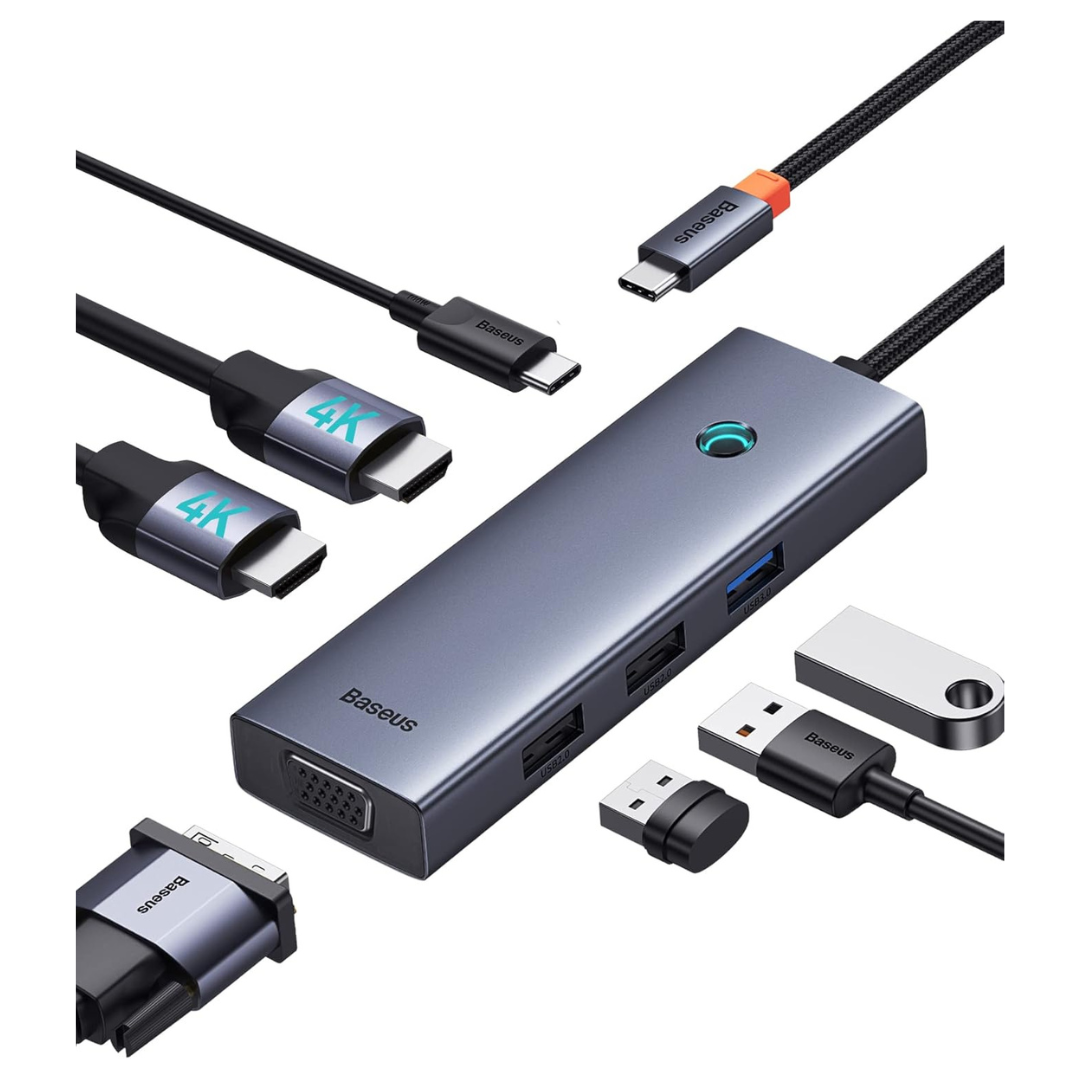 Baseus 7-in-1 4K HDMI 100W PD USB C To HDMI Adapter