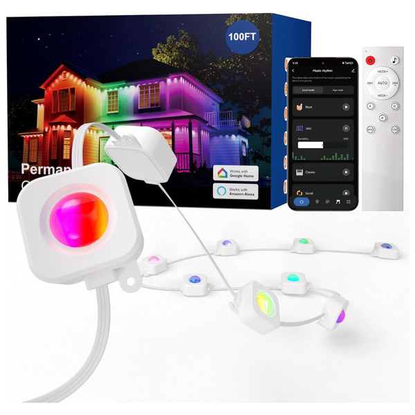 100ft RGB Permanent Outdoor LED Eaves Lights