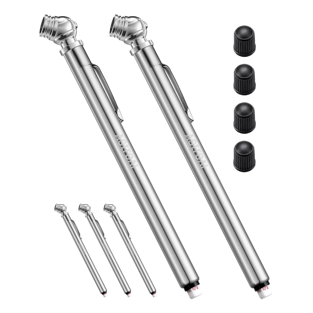 2-Pack AstroAI 75 PSI Pencil Tire Pressure Gauge