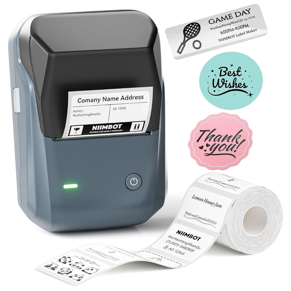NIIMBOT B1 2" Thermal Label Printer + 230-Count Labels