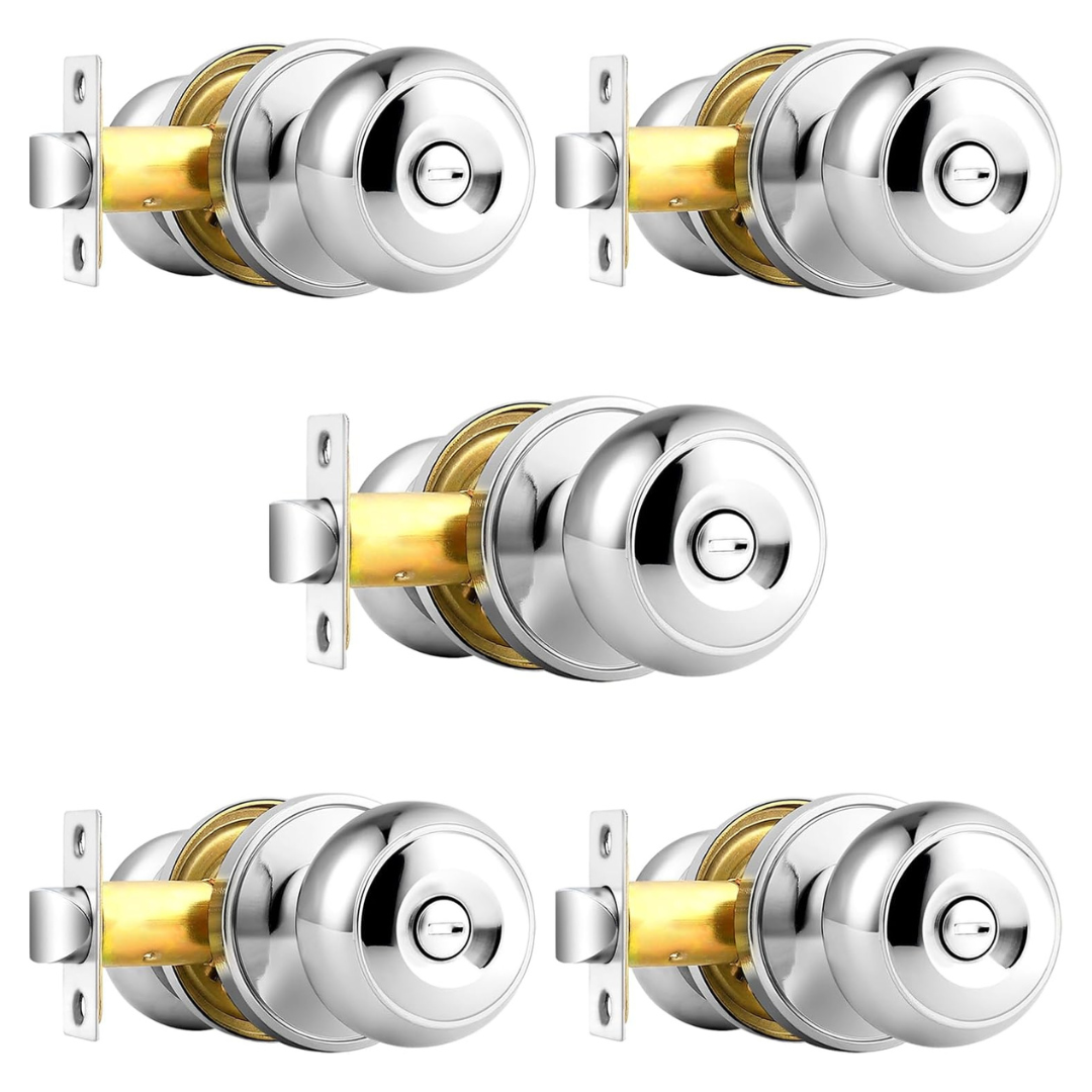 5-Pack Probrico Privacy Door Knobs