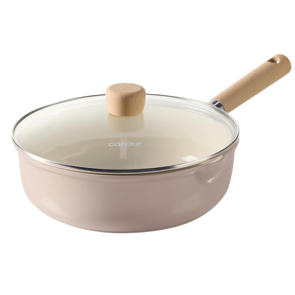 4 QT Carote Ceramic Nonstick Frying Pan Skillet With Lid