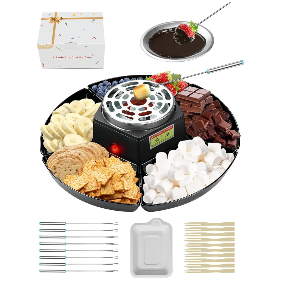 Smores Kit Roaster & Fondue Set W/ Electric Temperature Control