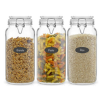 Set Of 3 JoyJolt 78oz Airtight Glass Jars With Lids