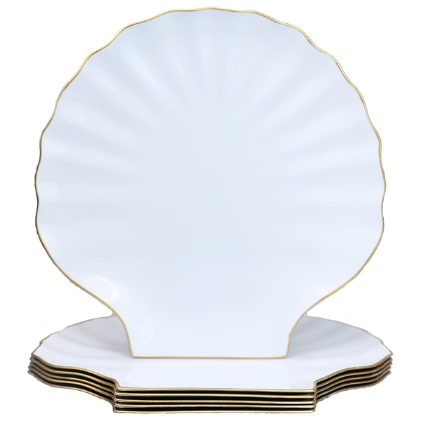 6-Piece Spsyrine 13 Inch White Charger Plates
