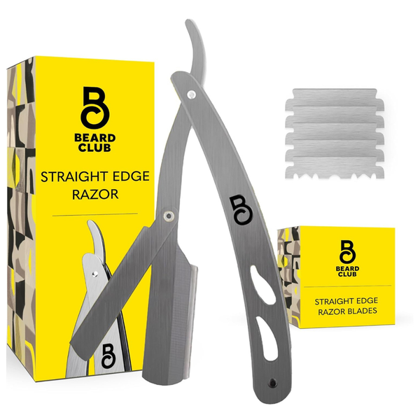The Beard Club Straight Razor With 5 Replaceable Stainless Steel Blades