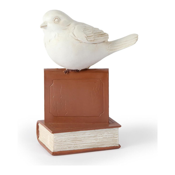 Cute Bird Book Statue Decor