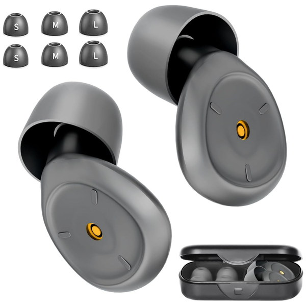 Noise Cancelling Ear Plugs with 6 Ear Tips & Bag