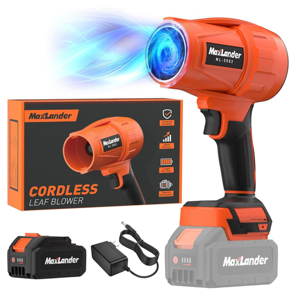 Maxlander 21V Electric Handheld Leaf Blower W/ 3.0Ah Battery