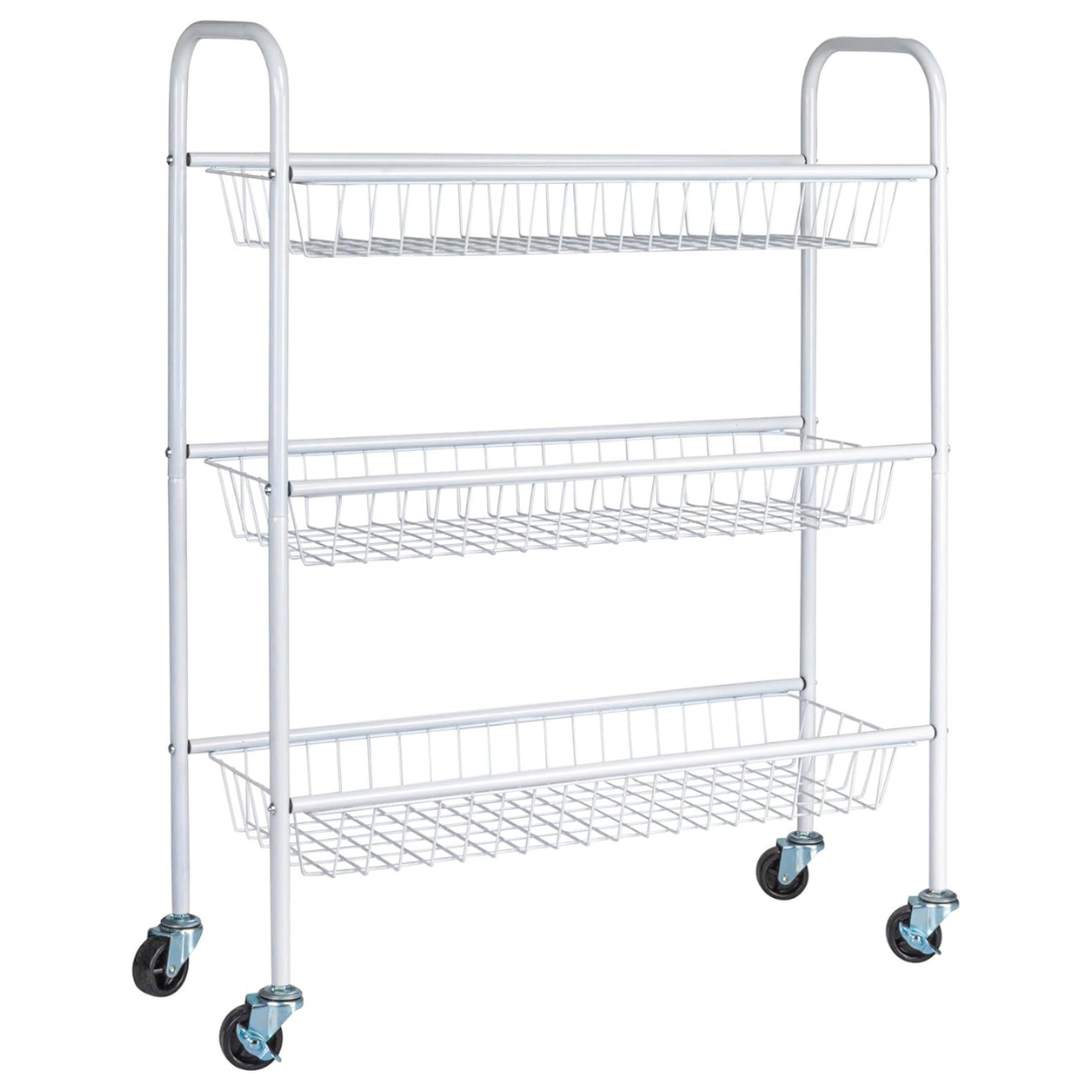 Household Essentials 3-Tier Heavy-Duty Slim Storage Cart