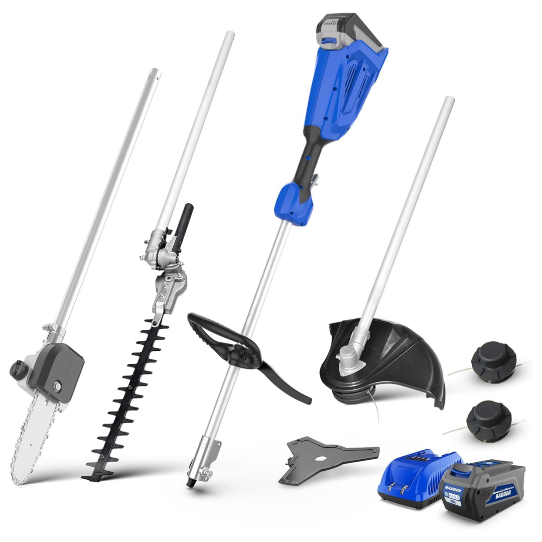 Wild Badger 40V 4-in-1 Brushless Weed Wacker W/ Battery & Charger