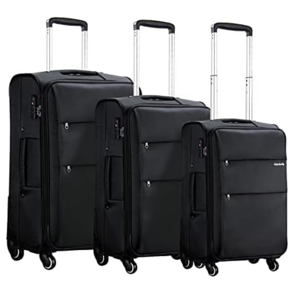3-Piece 20"/24"/28" Expandable Large Lightweight Luggage Set