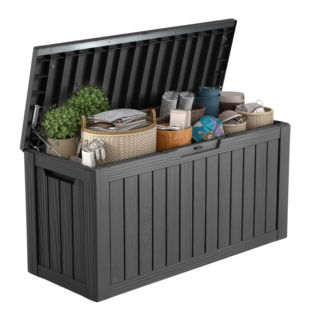 80 Gallon Easy Up Lockable Patio Outdoor Storage Box
