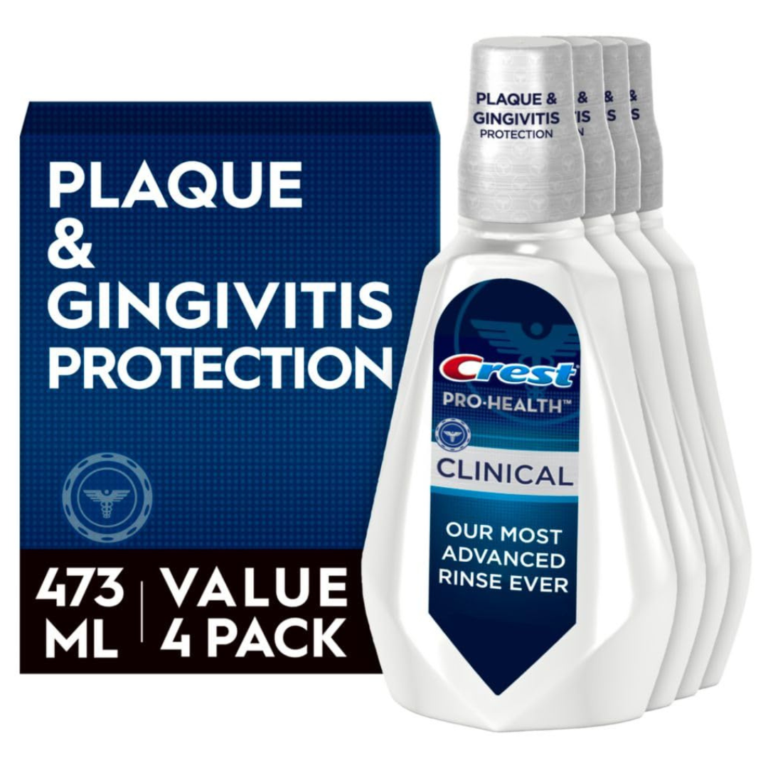 4-Pack 16oz Crest Pro-Health Clinical Mouthwash With CPC