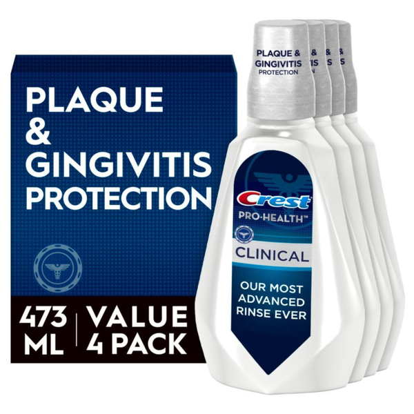 4-Pack 16oz Crest Pro-Health Clinical Mouthwash With CPC