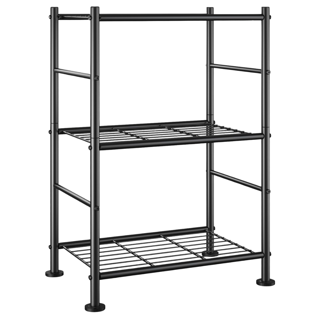 3-Tier Heavy-Duty Adjustable Space-Saving Storage Shelves