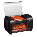 Elite Gourmet EHD-051B Hot Dog Toaster Oven With 4 Bun Capacity