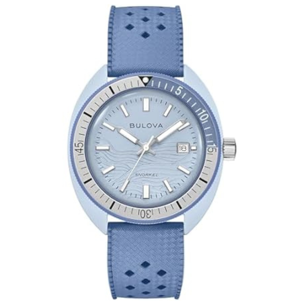 Bulova Oceanographer Snorkel Perforated Rubber Strap Watch