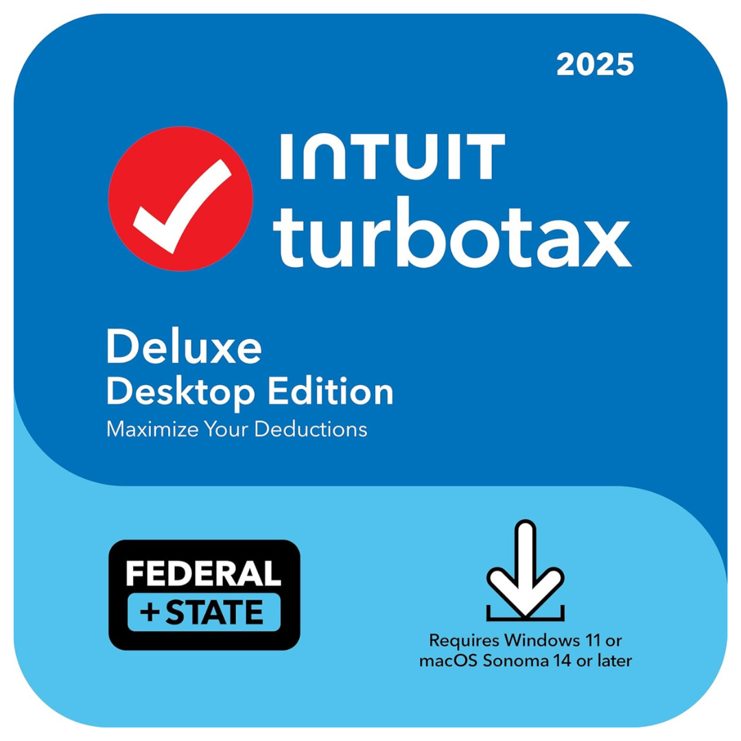 TurboTax Desktop Deluxe 2025, Federal & State Tax Return [PC/Mac Download]