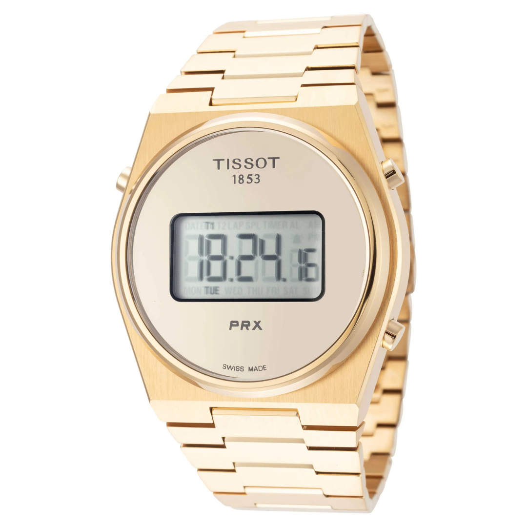 Tissot PRX Digital Digital Dial Yellow Gold PVD Steel Men's Watch