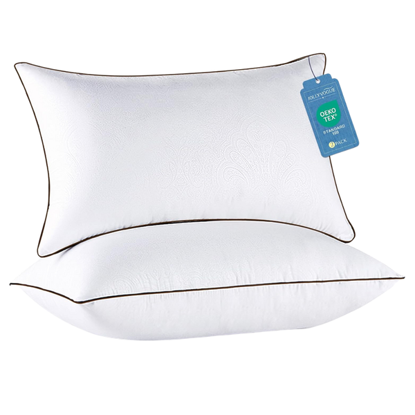Set Of 2 Jollyvogue Soft & Supportive Bed Pillows (30" x 20")