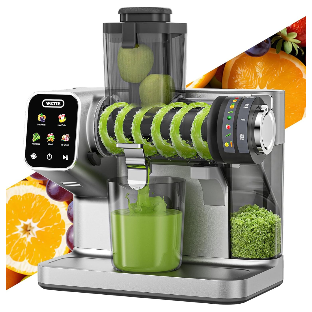 Quiet Slow Masticating Juicer With Adjustable Pressure
