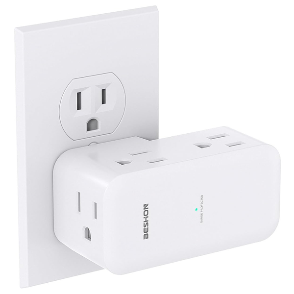 900J 4-Sided Surge Protector Outlet Extender