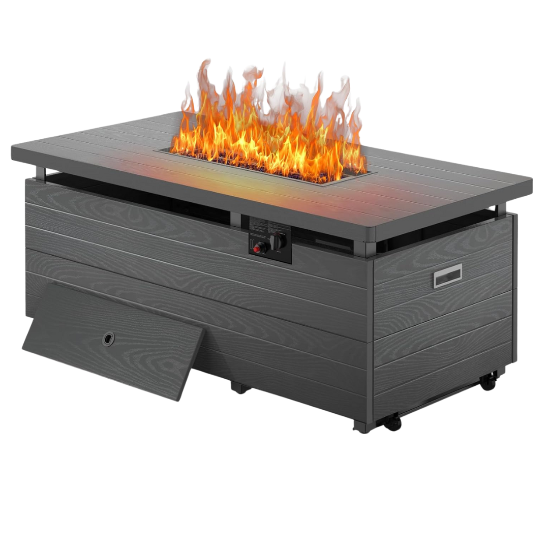 50'' 50,000 BTU Steel Gas Outdoor Propane 4-In-1 Fire Pit Table
