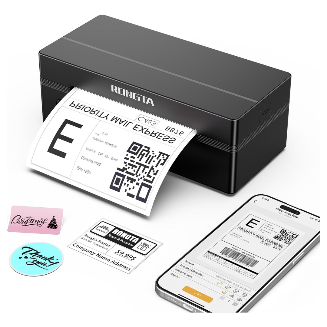 Rongta 4" x 6" Bluetooth Thermal Shipping Label Printer (RP425)