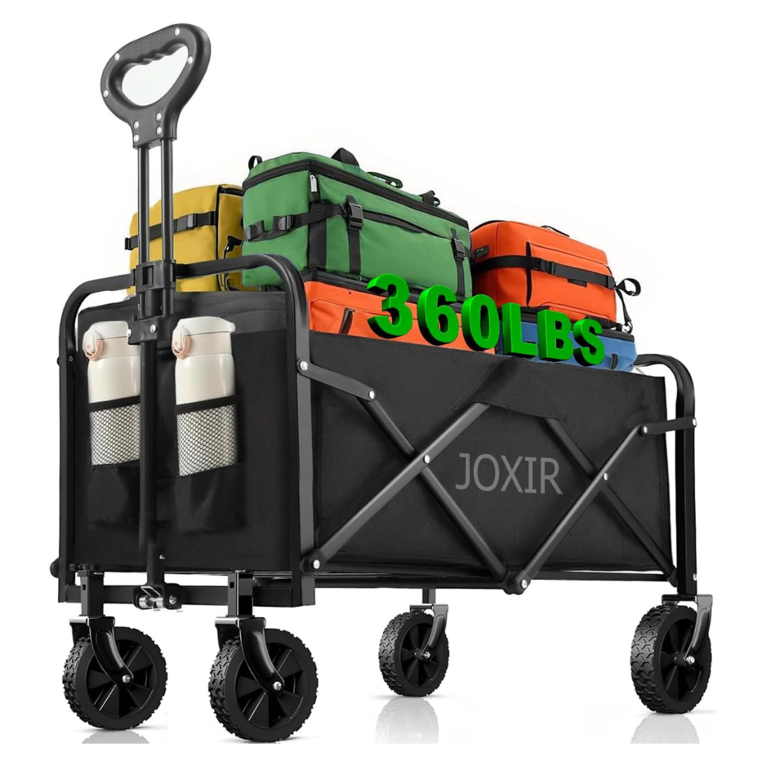 120L Collapsible 360lbs Capacity Foldable Wagon Cart with Wheels