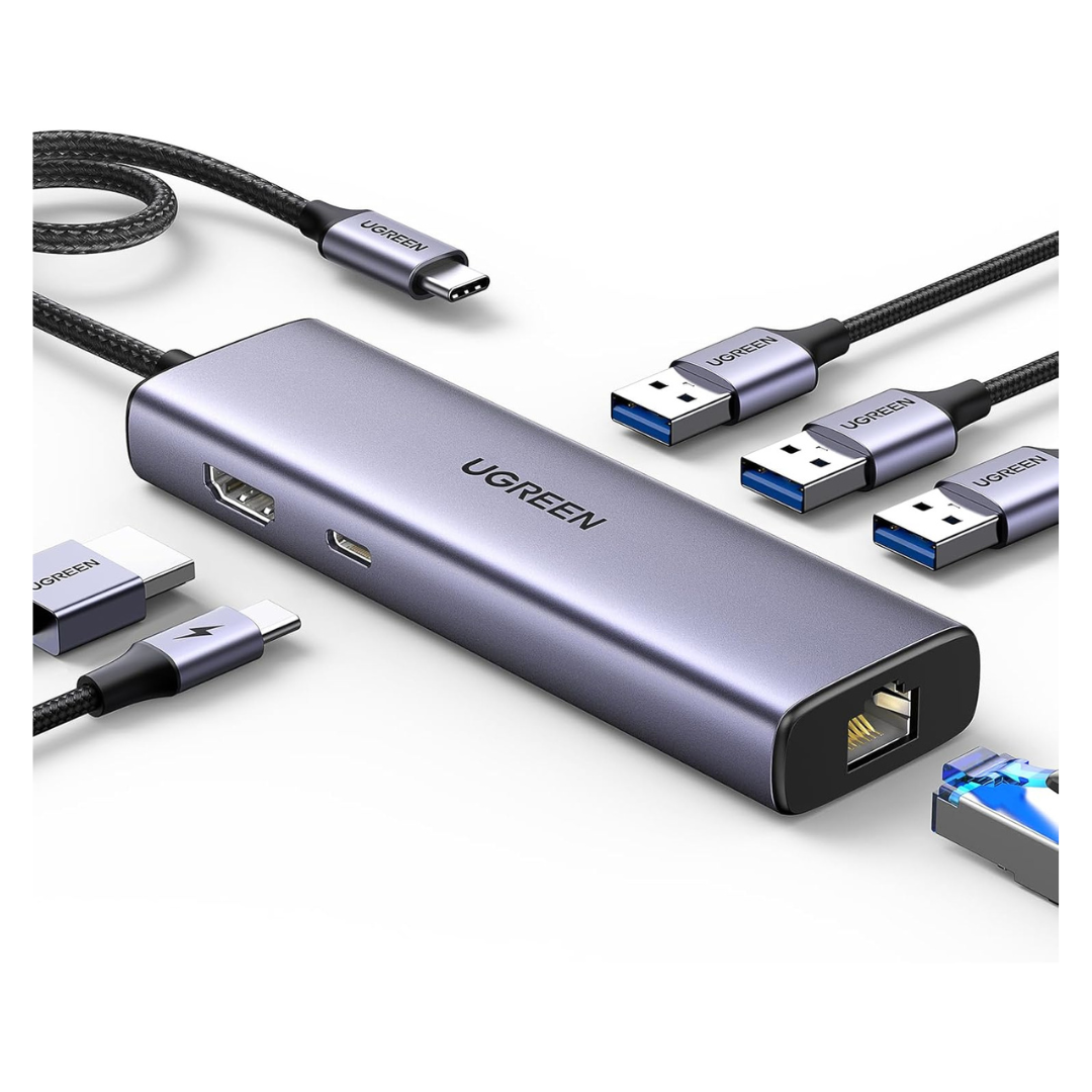 Ugreen Revodok 6-in-1 USB C Hub Gigabit Ethernet Adapter