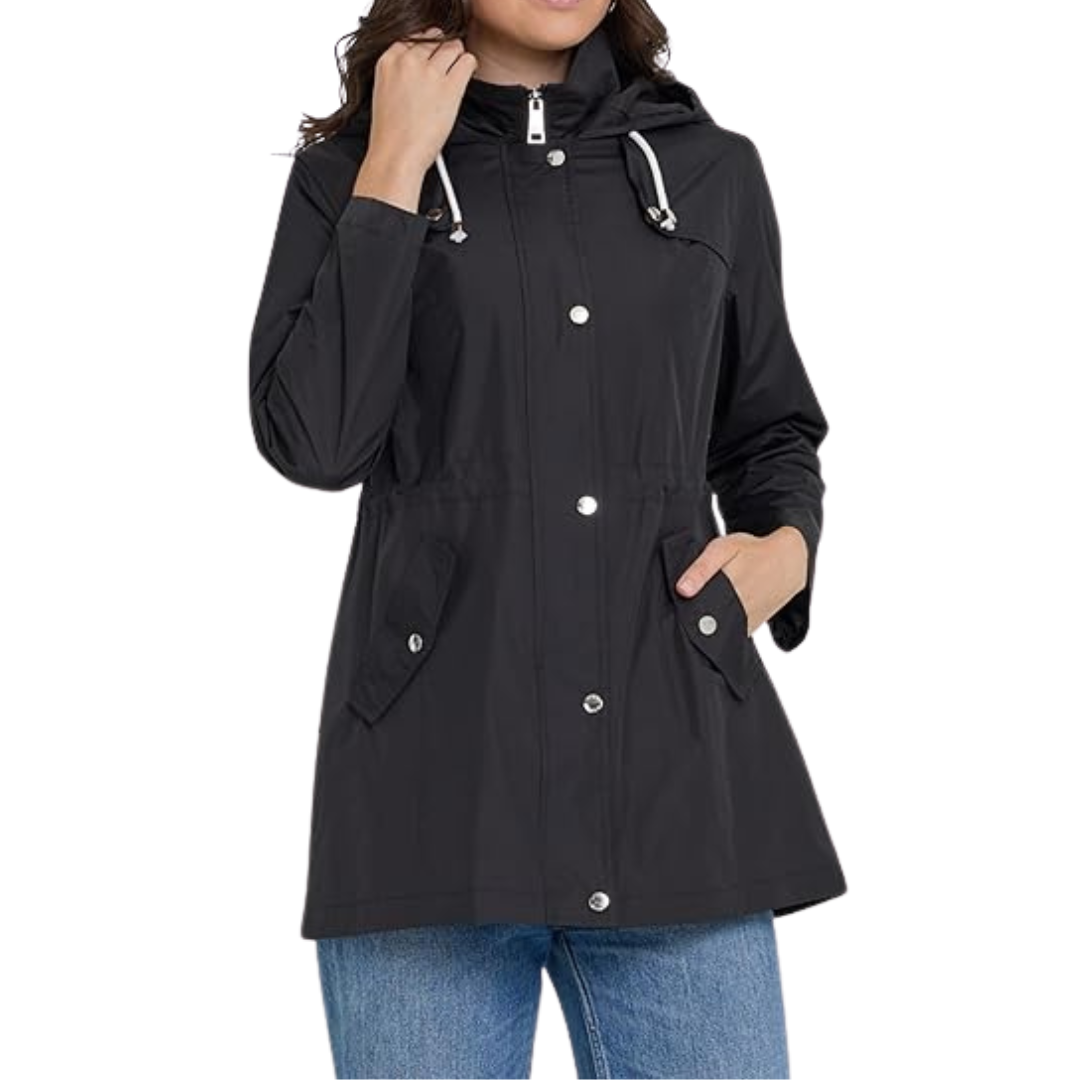 Steve Madden Women's Waterproof Rain Jacket with Hood