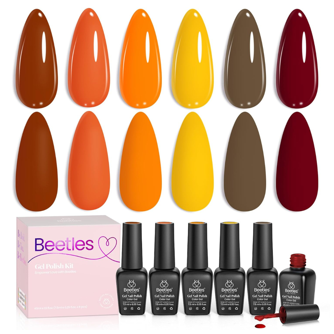 5-Set Beetles Valentines Winter Colors Gel Nail Polish