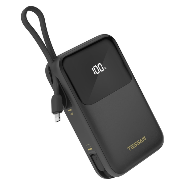 20000mAh Tessan PD 30W USB-C Portable Power Bank W/ 4-USB Port